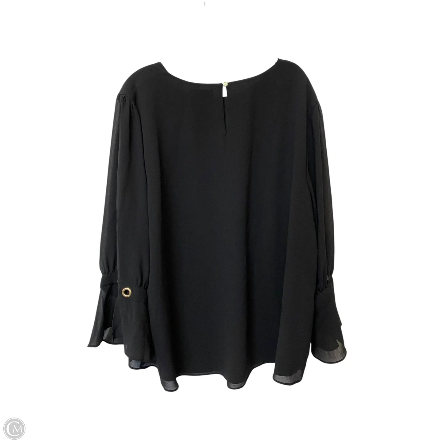 Top Long Sleeve By Calvin Klein In Black, Size: 3x