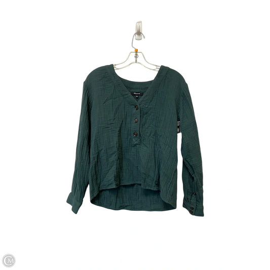 Top Long Sleeve By Madewell In Green, Size: Xs