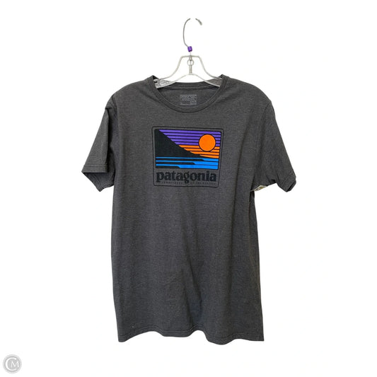 Top Short Sleeve By Patagonia In Grey, Size: L