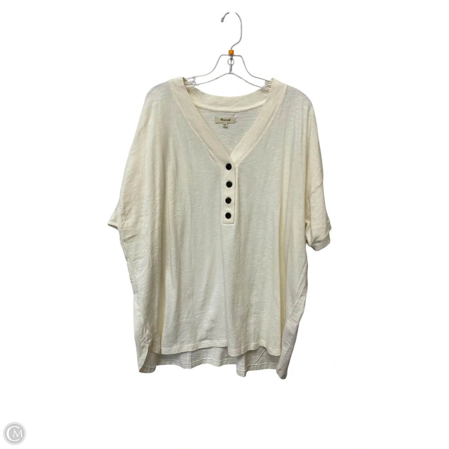 Top Short Sleeve By Madewell In Cream, Size: 2x
