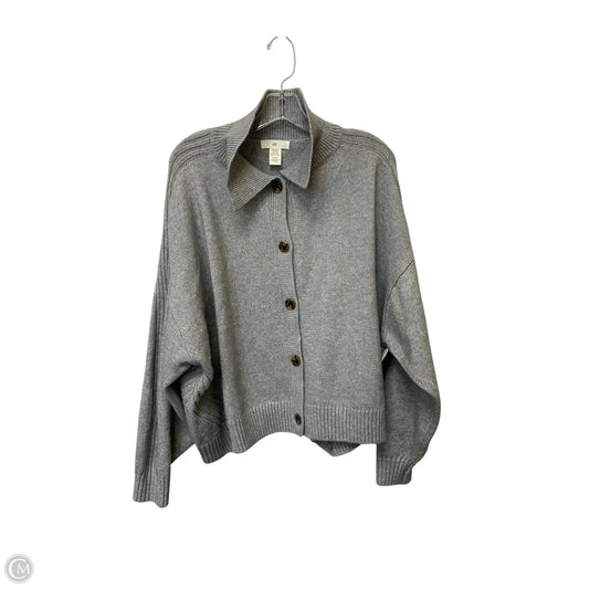 Sweater Cardigan By H&m In Grey, Size: 2x