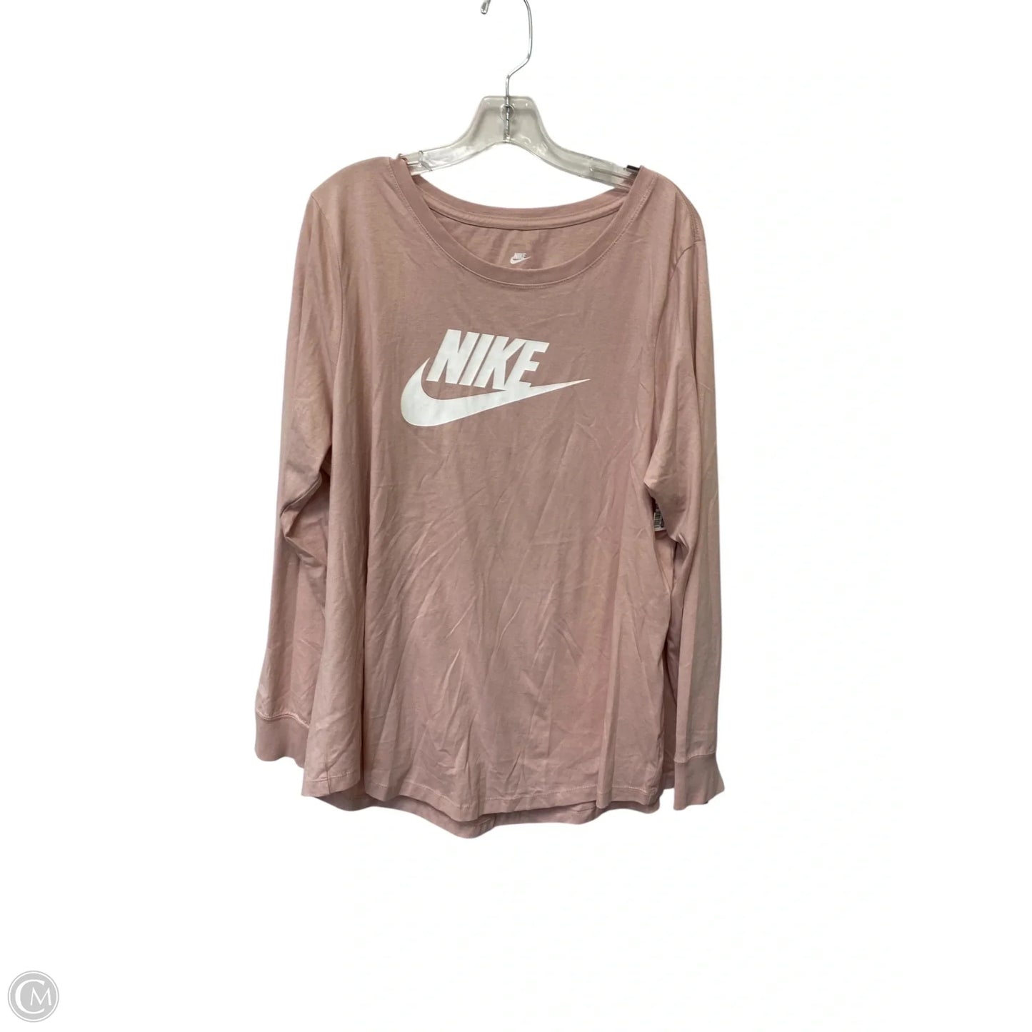 Top Long Sleeve By Nike Apparel In Pink, Size: 1x