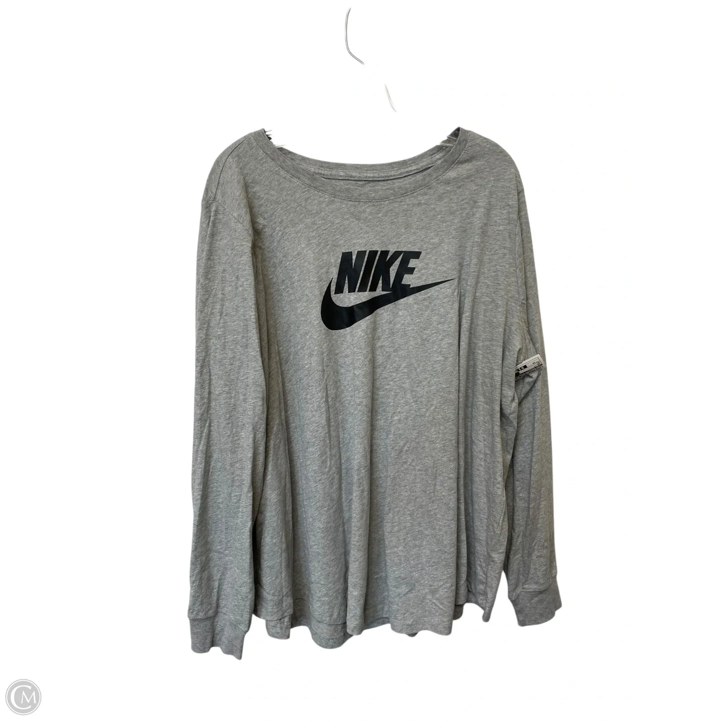 Top Long Sleeve By Nike Apparel In Grey, Size: 2x