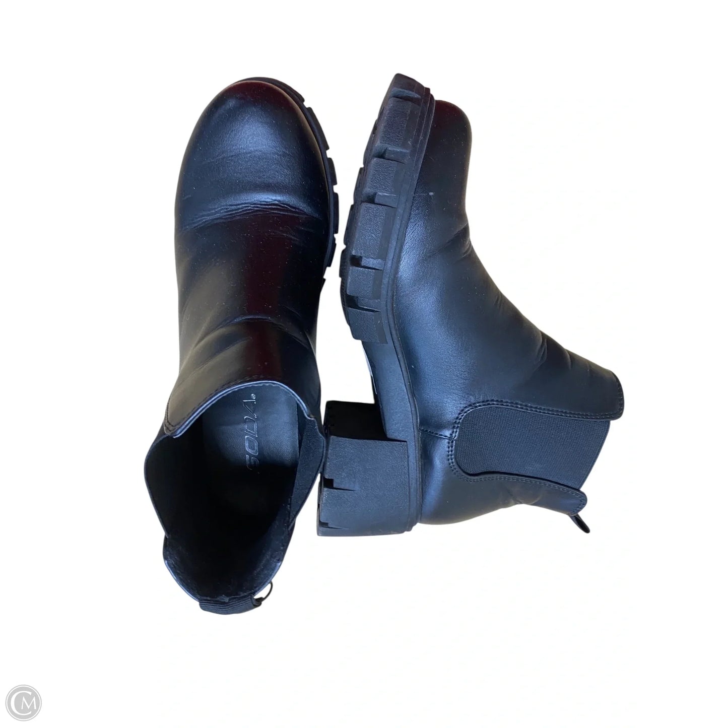 Boots Ankle Flats By Soda In Black, Size: 8