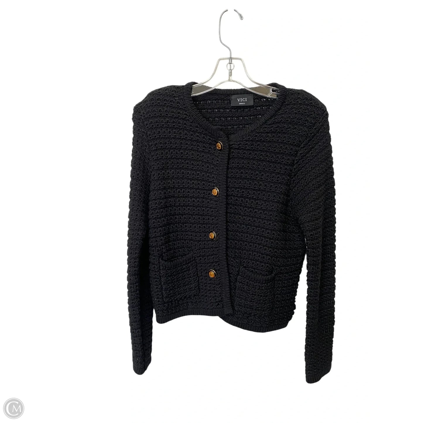 Sweater Cardigan By Vici In Black, Size: S