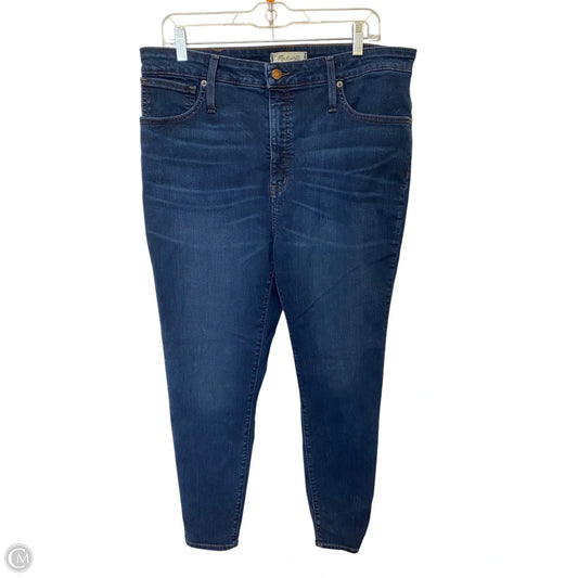 Jeans Skinny By Madewell In Blue Denim, Size: 14p