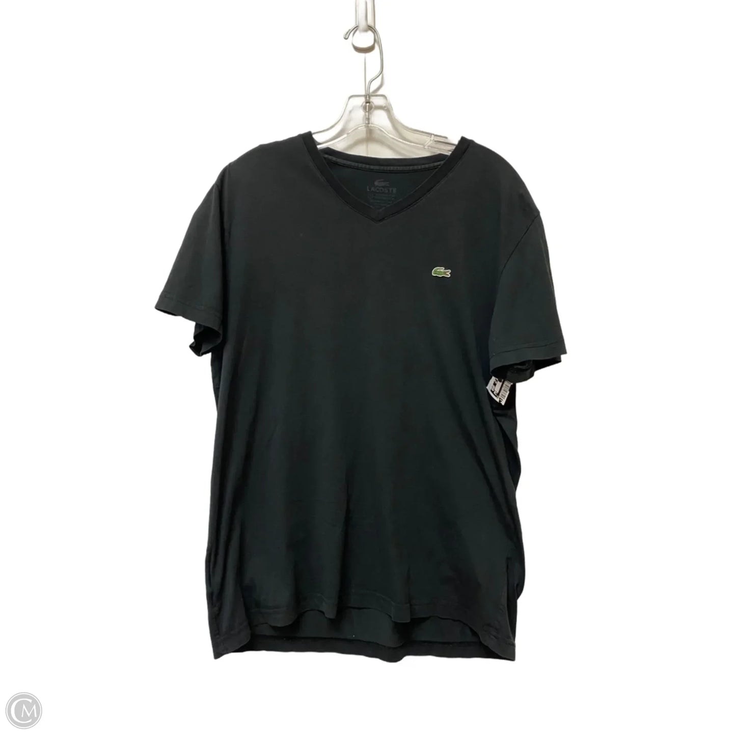 Top Short Sleeve By Lacoste In Black, Size: M