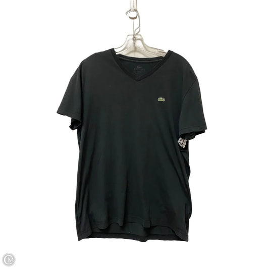 Top Short Sleeve By Lacoste In Black, Size: M