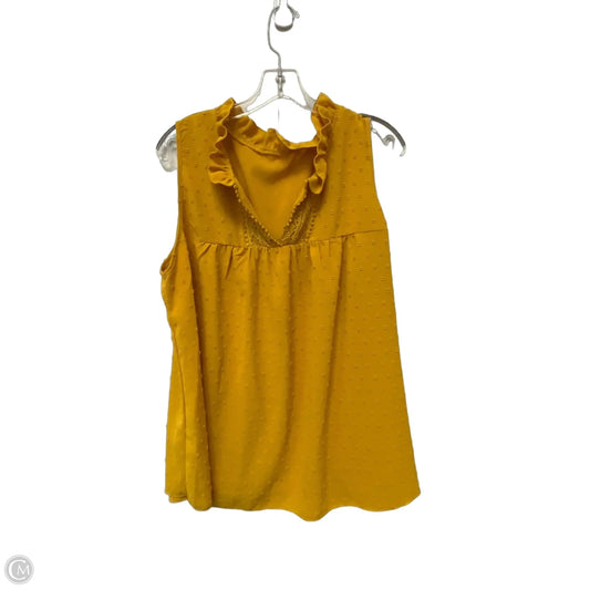 Top Sleeveless By Clothes Mentor In Yellow, Size: 2x