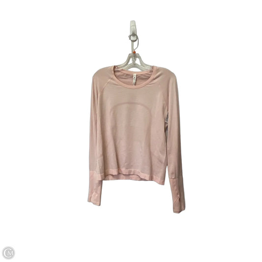 Athletic Top Long Sleeve Crewneck By Lululemon In Pink, Size: 10