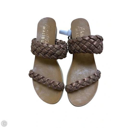 Sandals Flats By Blowfish In Bronze, Size: 7.5