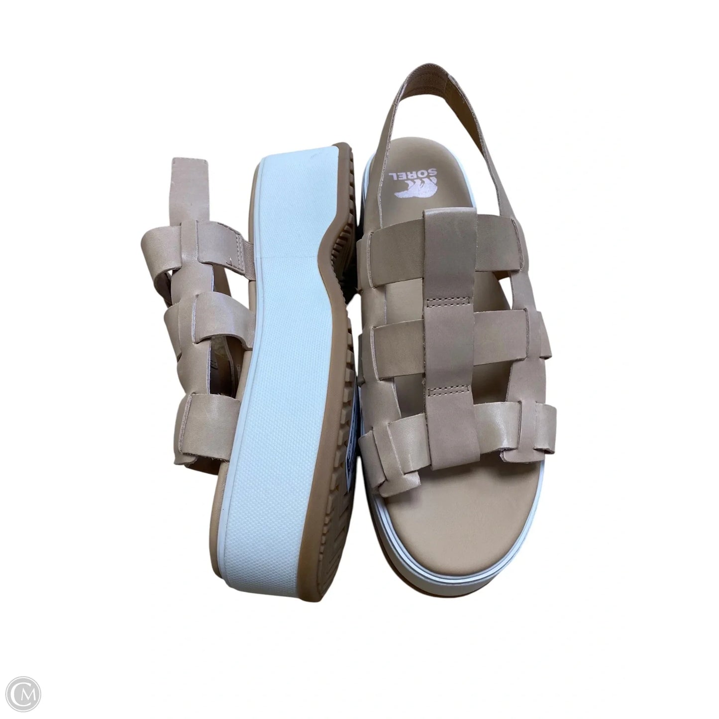 Sandals Heels Platform By Sorel In Tan, Size: 10