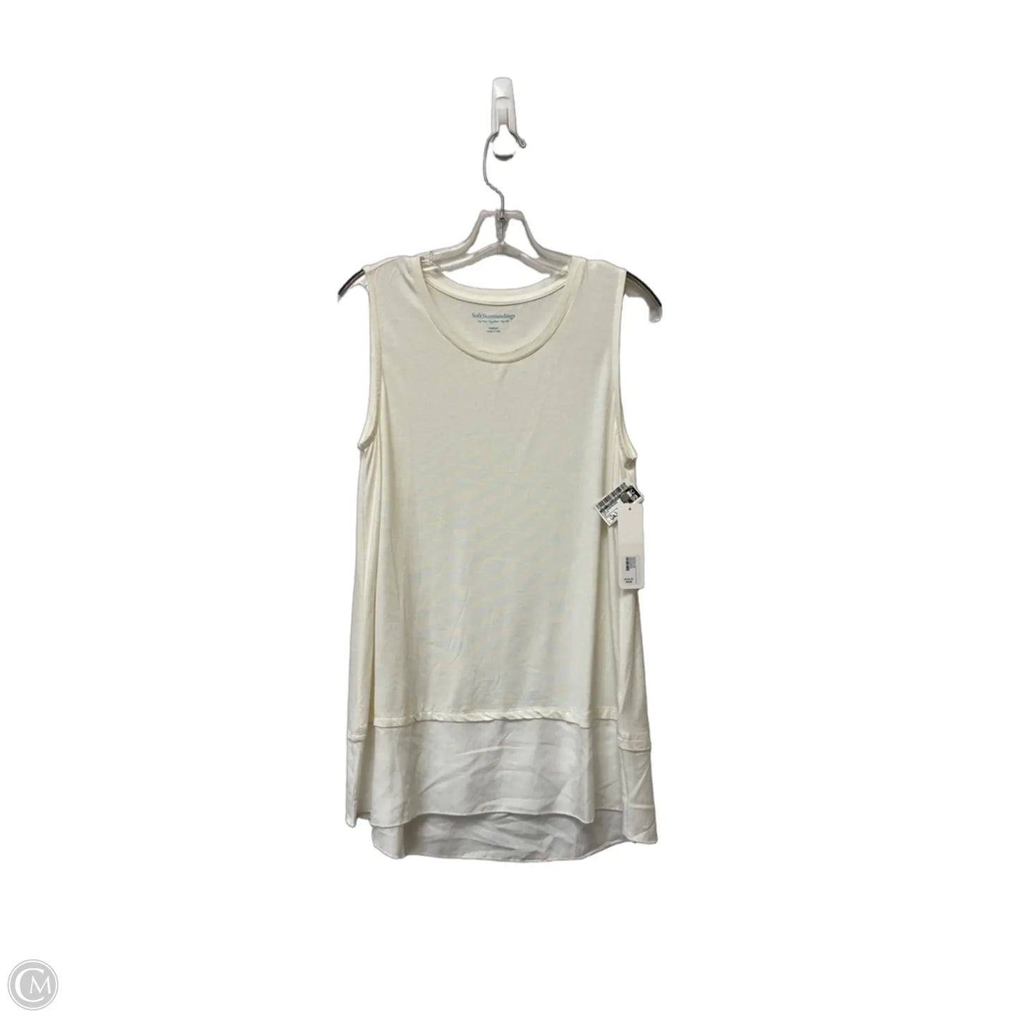 Top Sleeveless By Soft Surroundings In White, Size: M