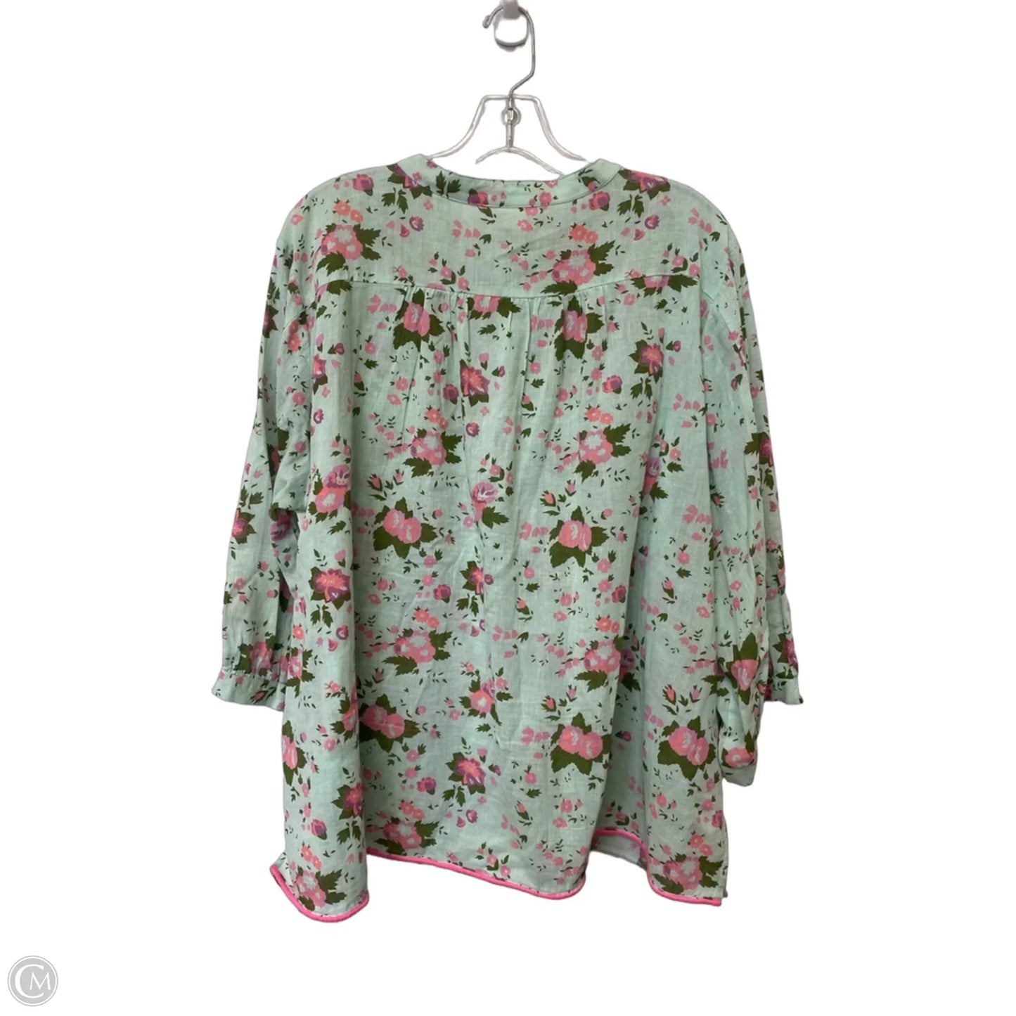 Top 3/4 Sleeve By Ivy Jane In Green, Size: Xl