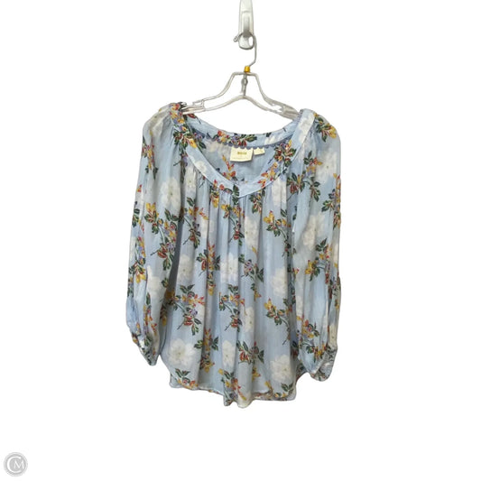 Top Long Sleeve By Maeve In Floral Print, Size: 4