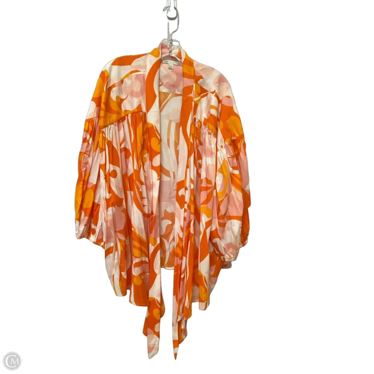 Shawl By Cato In Orange & Pink, Size: 3x