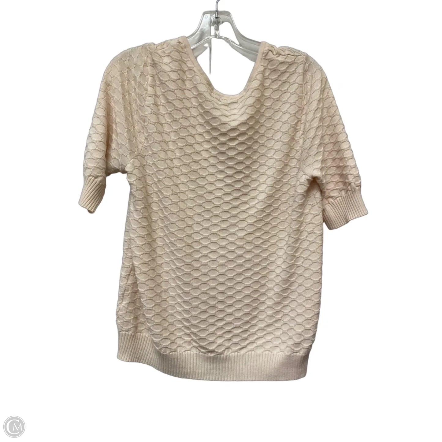 Top Short Sleeve By Ella Moss In Cream, Size: L