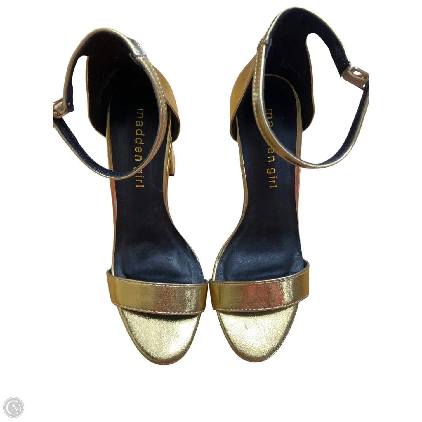 Shoes Heels Block By Madden Girl In Gold, Size: 6