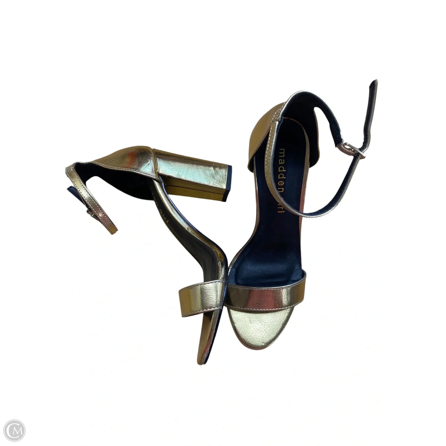 Shoes Heels Block By Madden Girl In Gold, Size: 6