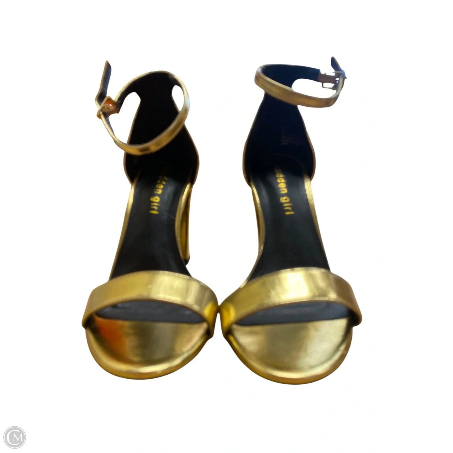 Shoes Heels Block By Madden Girl In Gold, Size: 6