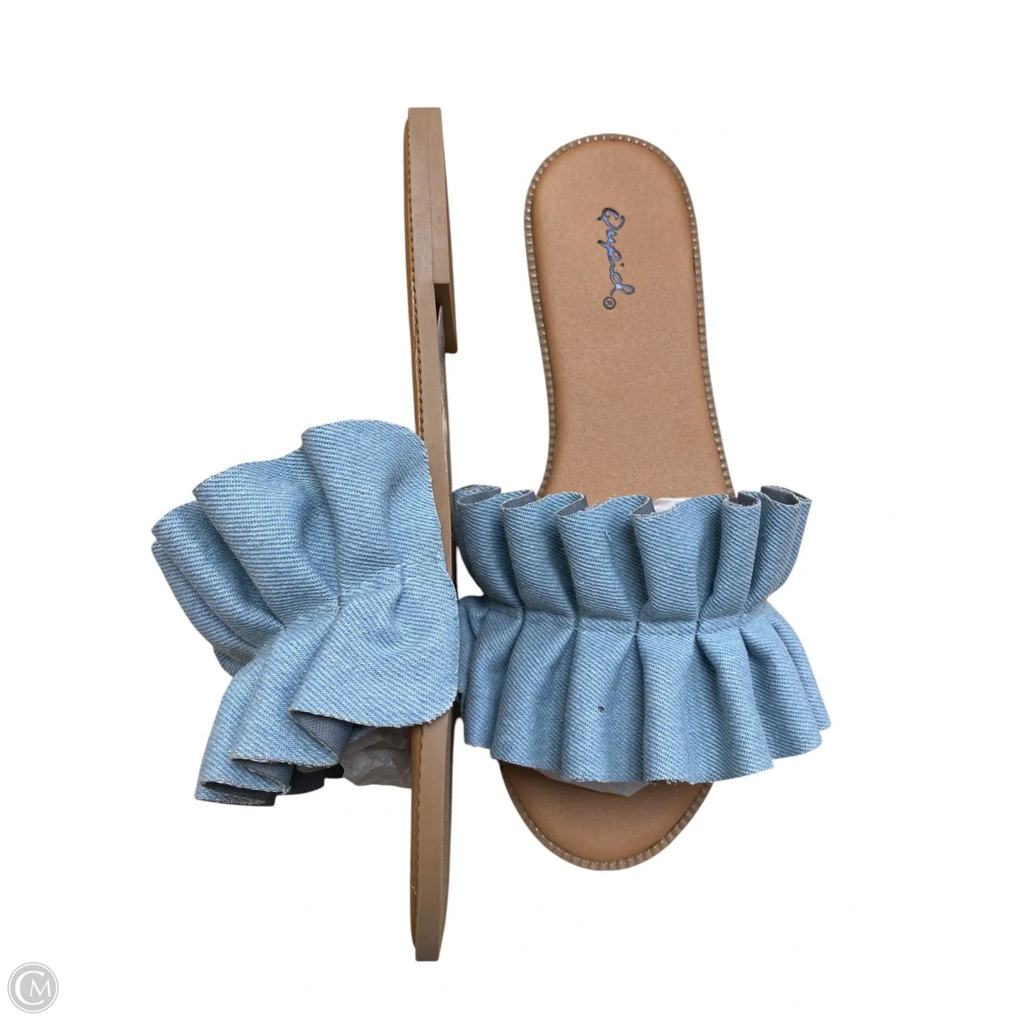 Sandals Flats By Qupid In Blue, Size: 7.5
