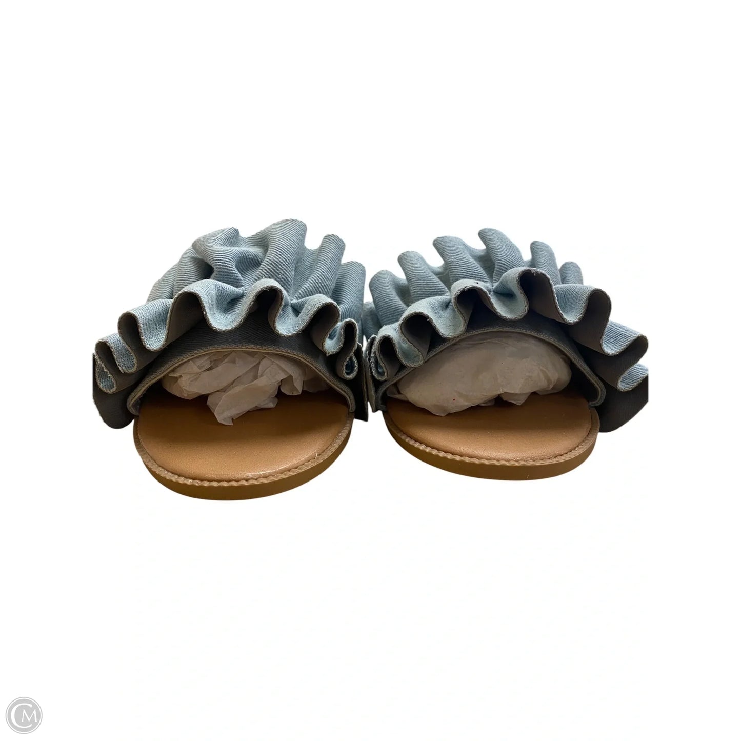 Sandals Flats By Qupid In Blue, Size: 7.5