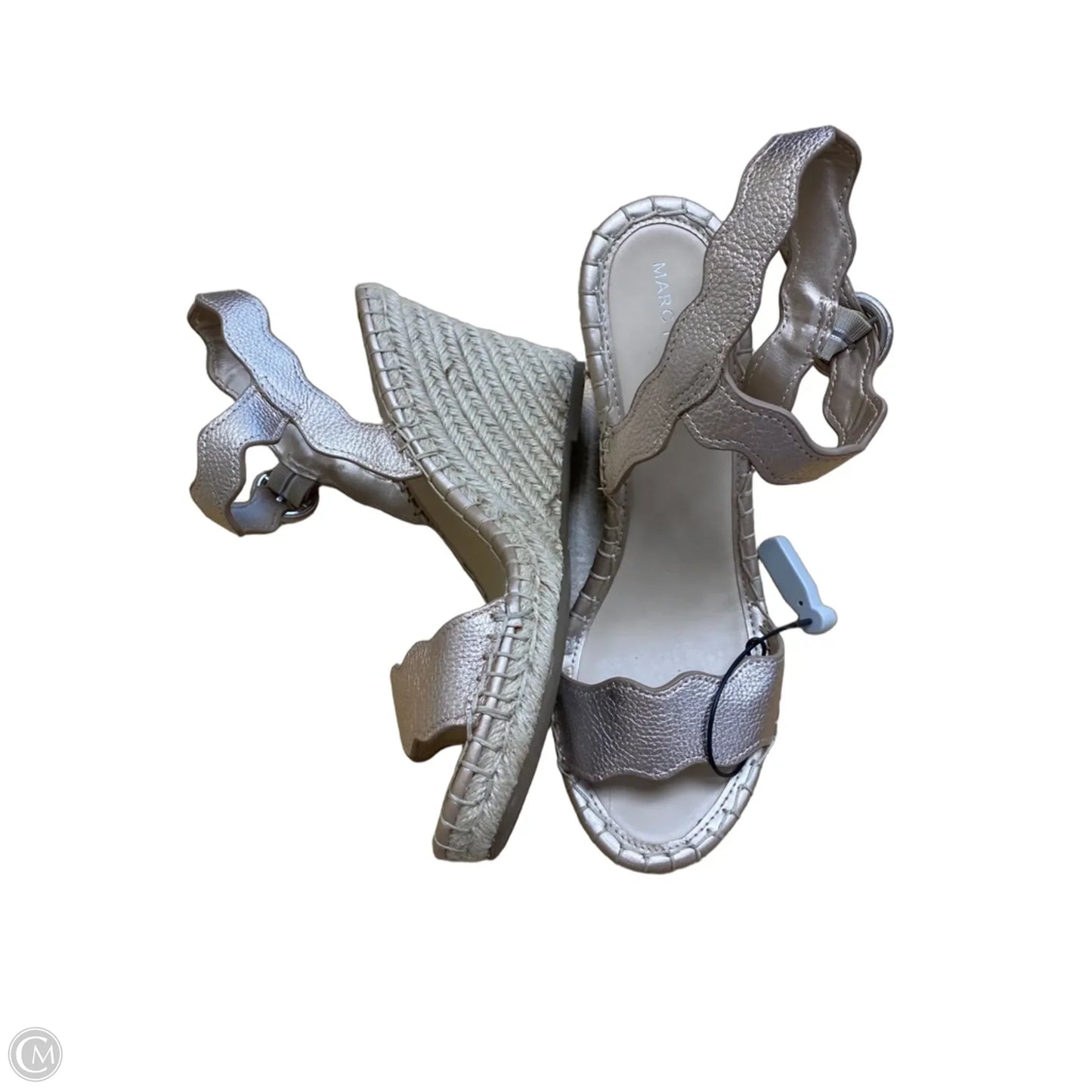 Sandals Heels Wedge By Marc Fisher In Gold, Size: 10