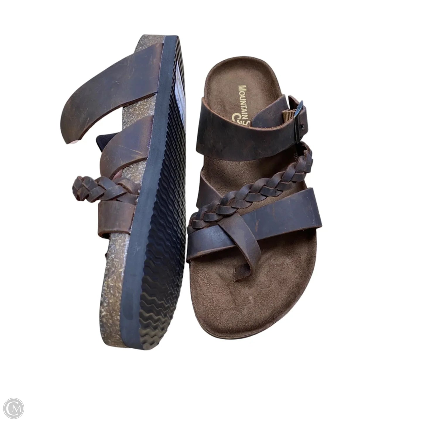 Sandals Flats By Clothes Mentor In Brown, Size: 7