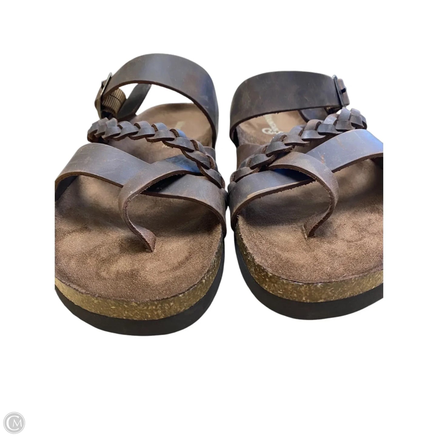 Sandals Flats By Clothes Mentor In Brown, Size: 7