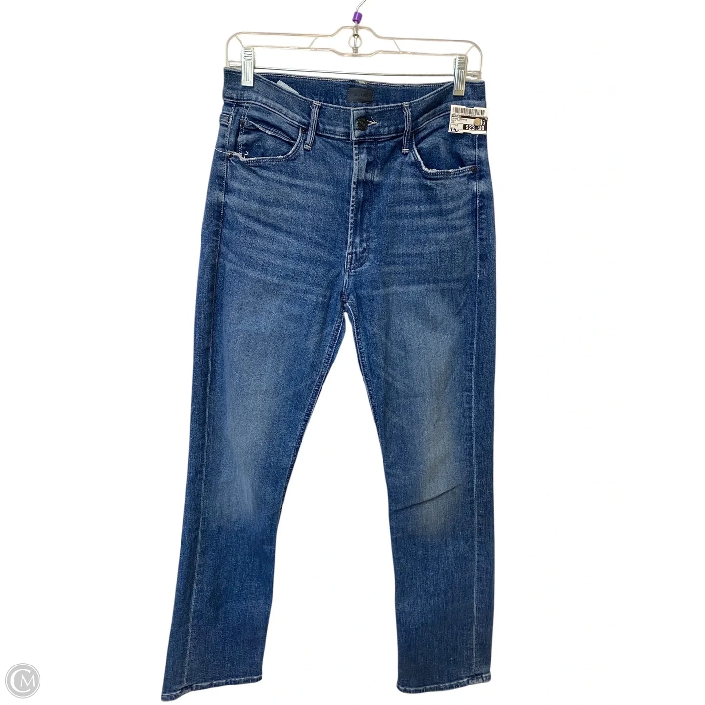 Jeans Cropped By Mother In Blue Denim, Size: 10