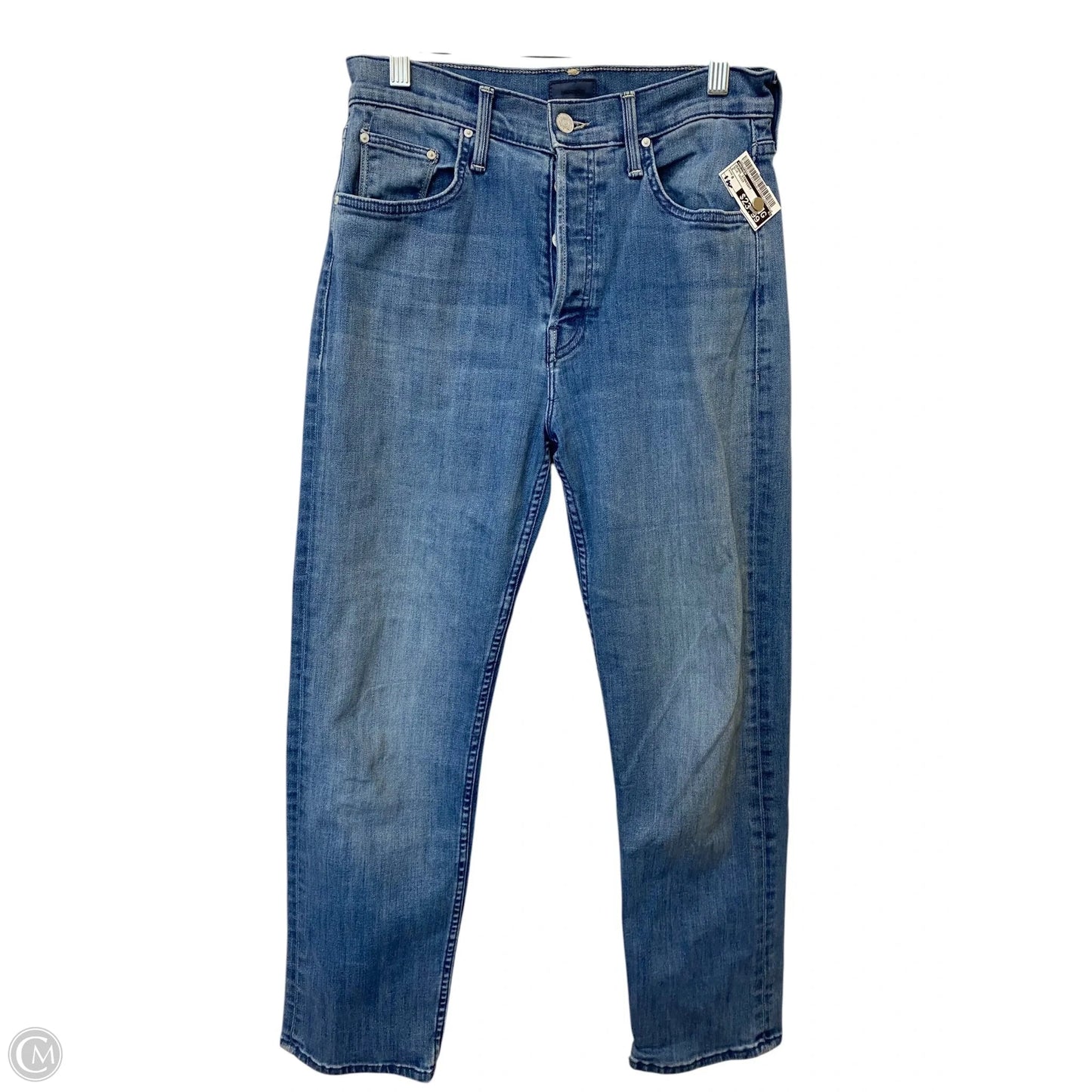 Jeans Straight By Mother In Blue Denim, Size: 8