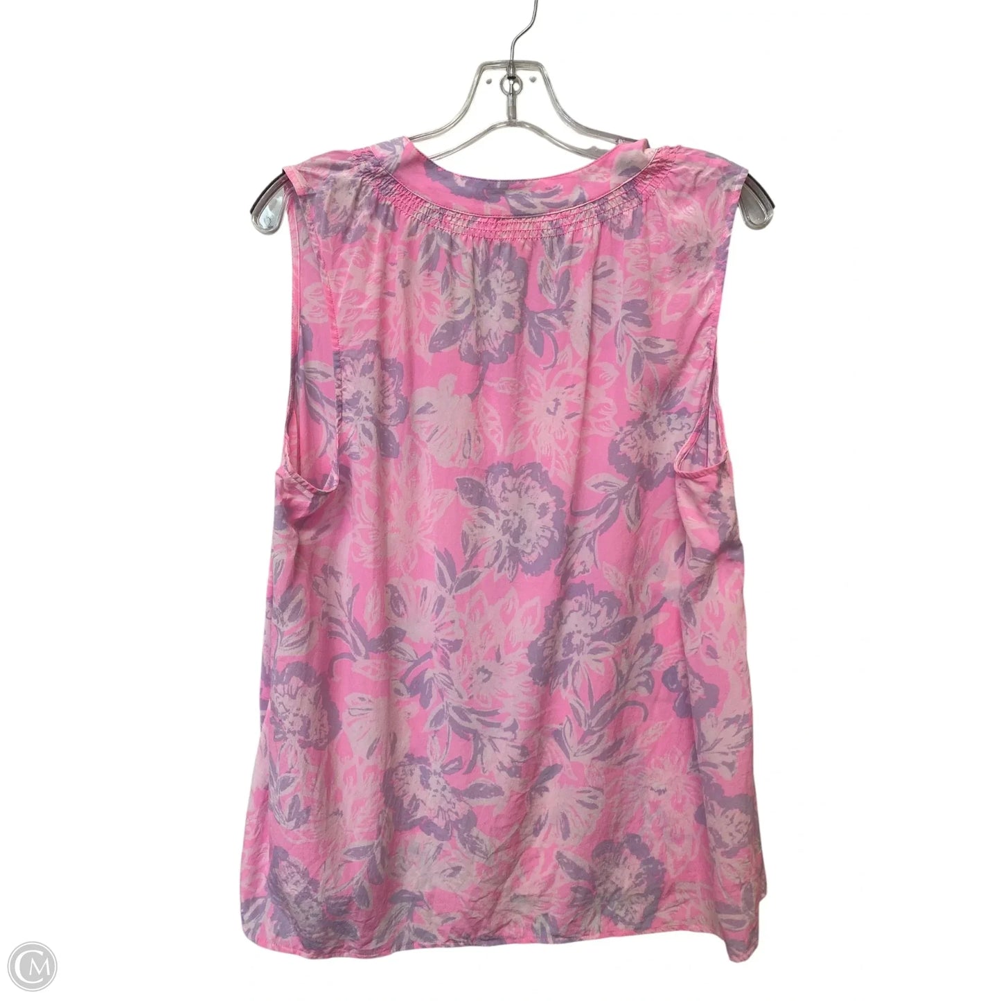 Top Sleeveless Designer By Lilly Pulitzer In Pink & Purple, Size: Xl