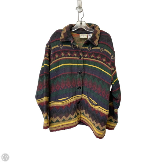 Sweater Cardigan By Susan Bristol In Multi-colored, Size: L