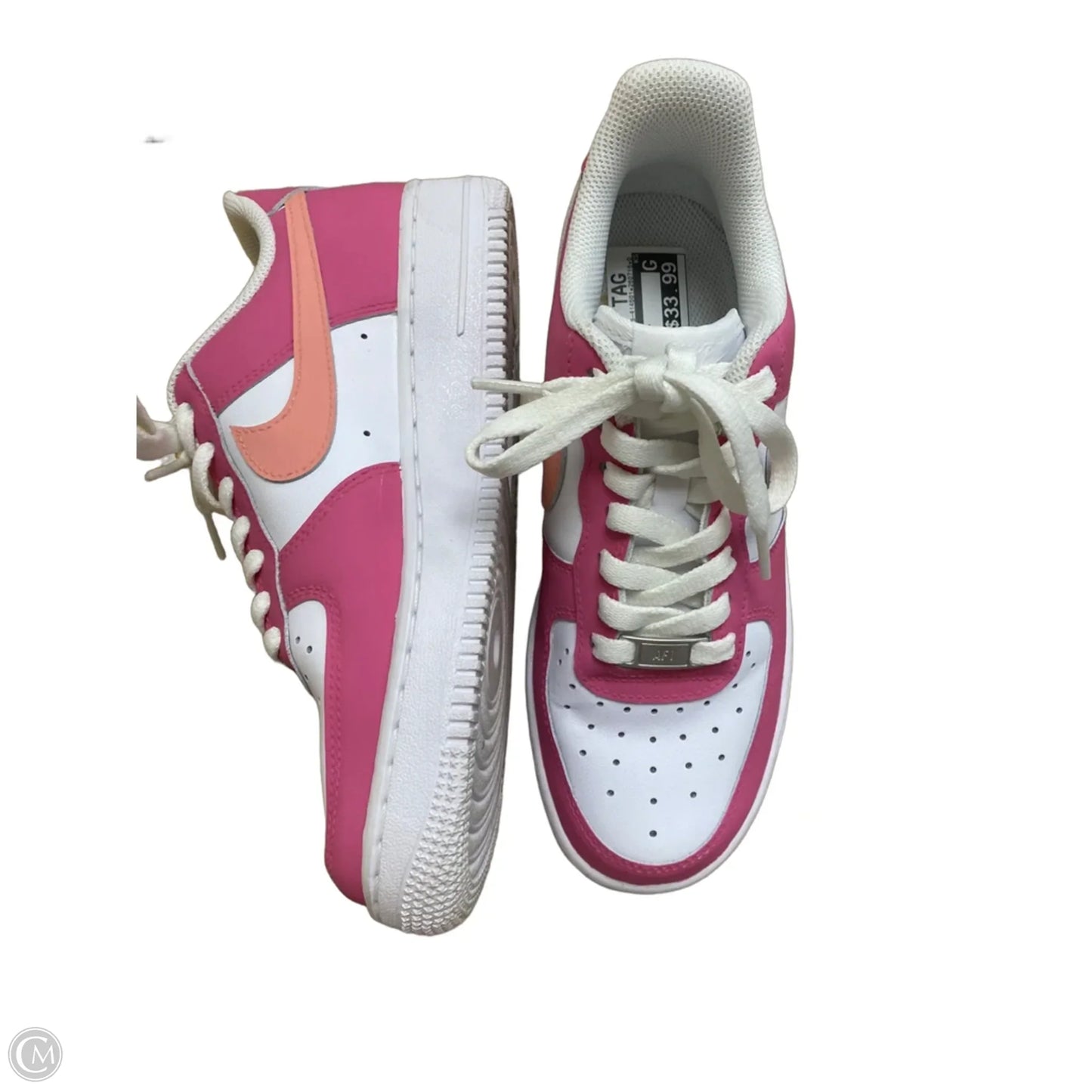 Shoes Sneakers By Nike In Pink & White, Size: 7.5