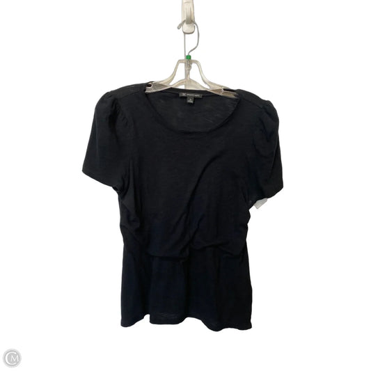 Top Short Sleeve By White House Black Market In Black, Size: M