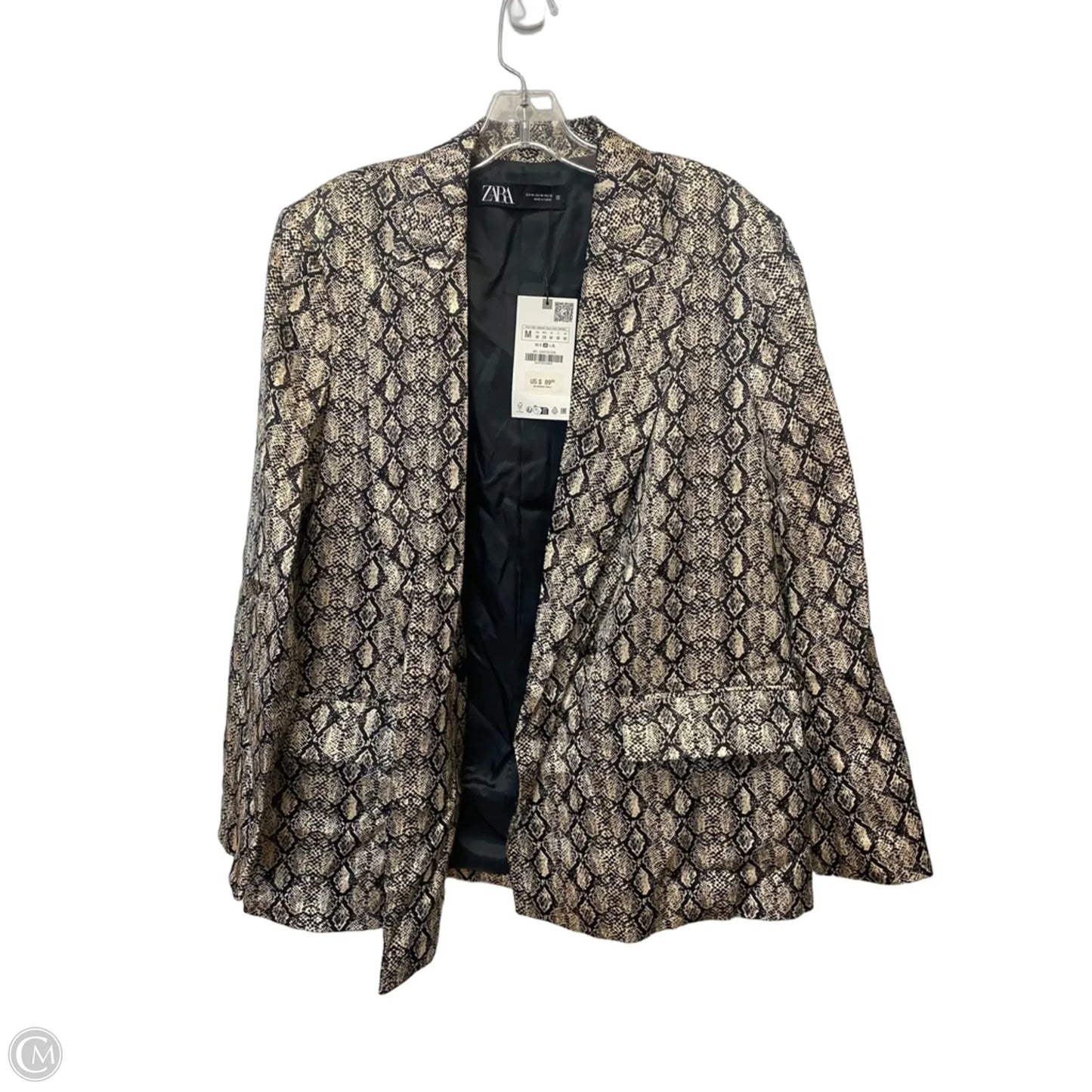 Blazer By Zara In Animal Print, Size: M