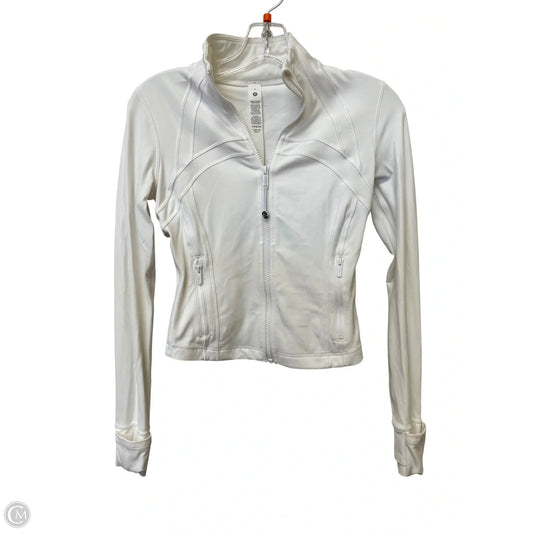 Athletic Jacket By Lululemon In White, Size: 4