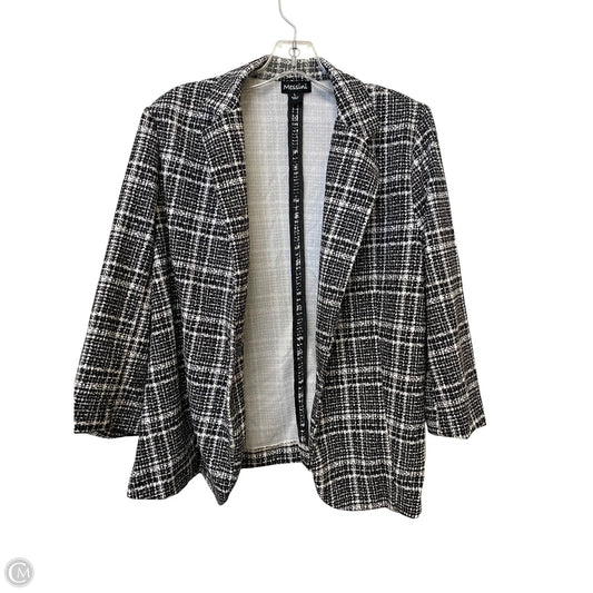 Blazer By Clothes Mentor In Black & White, Size: L