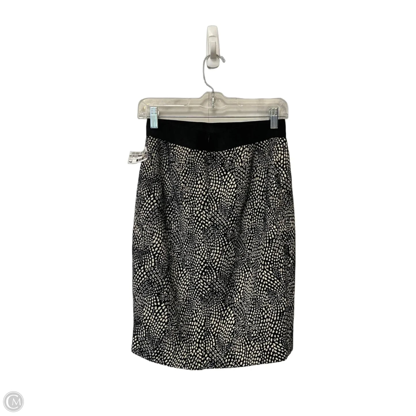 Skirt Mini & Short By Ann Taylor In Black & Cream, Size: 2