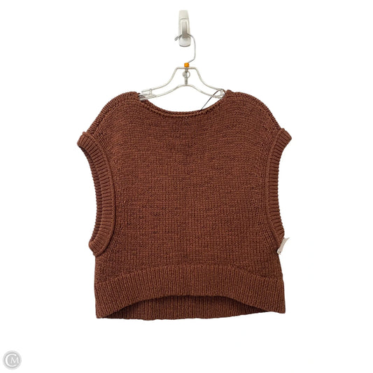 Vest Sweater By Anthropologie In Brown, Size: Xs