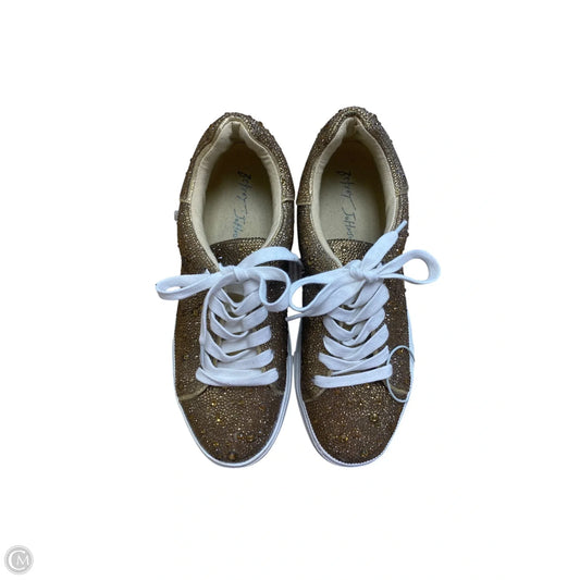 Shoes Sneakers By Betsey Johnson In Gold, Size: 7