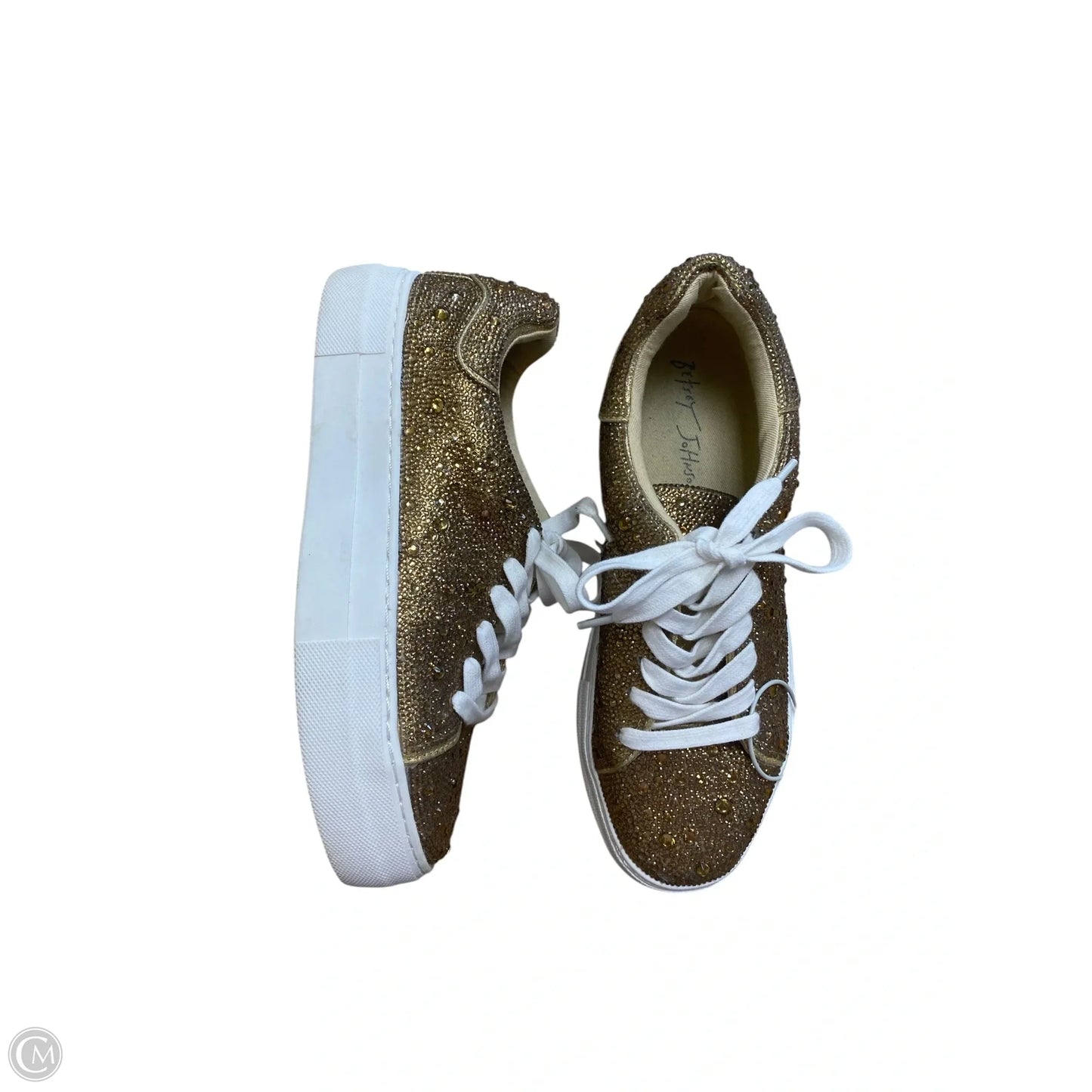 Shoes Sneakers By Betsey Johnson In Gold, Size: 7