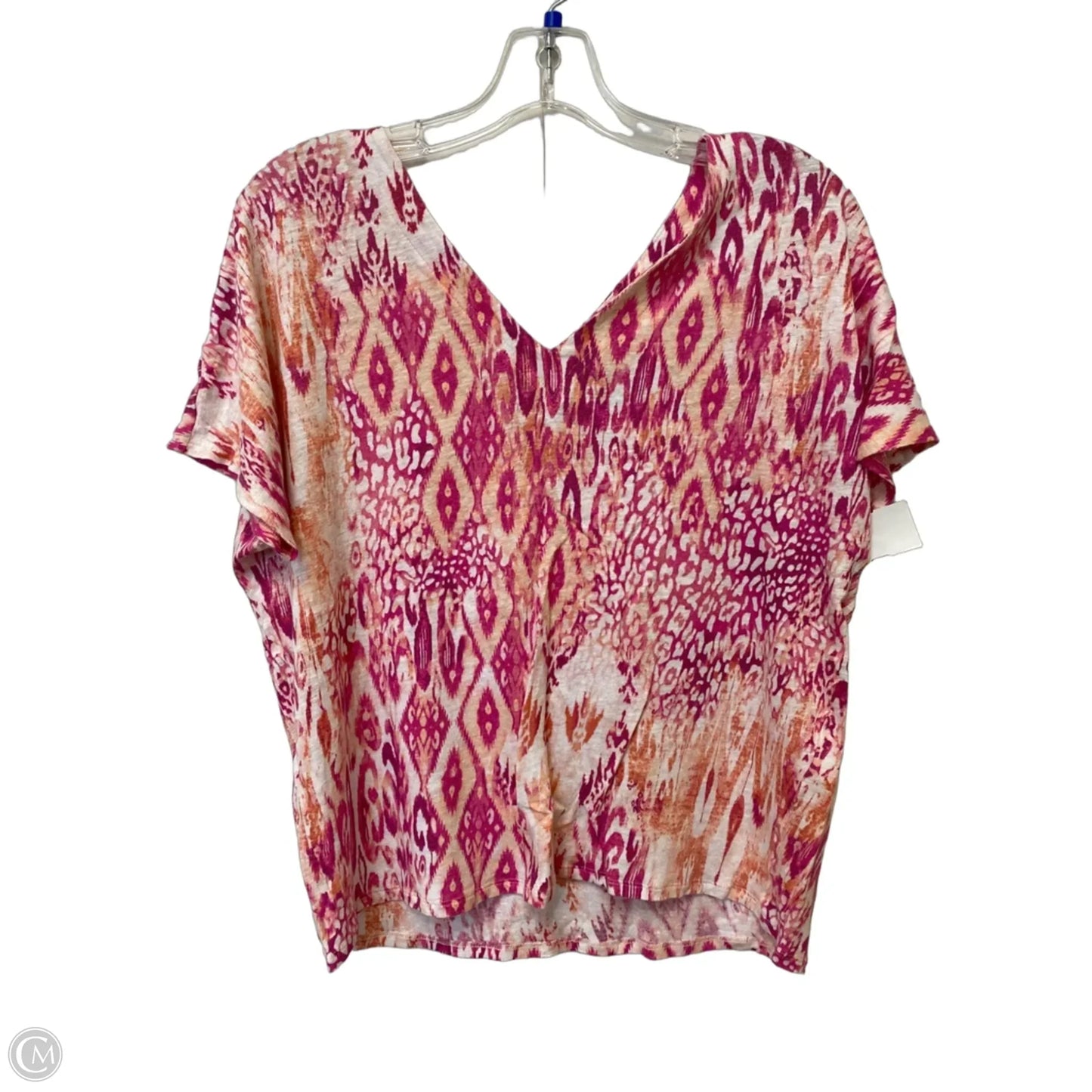 Top Short Sleeve By Chicos In Pink, Size: 2