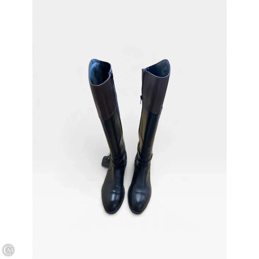 Boots Mid-calf Flats By Lauren By Ralph Lauren In Black & Brown, Size: 8