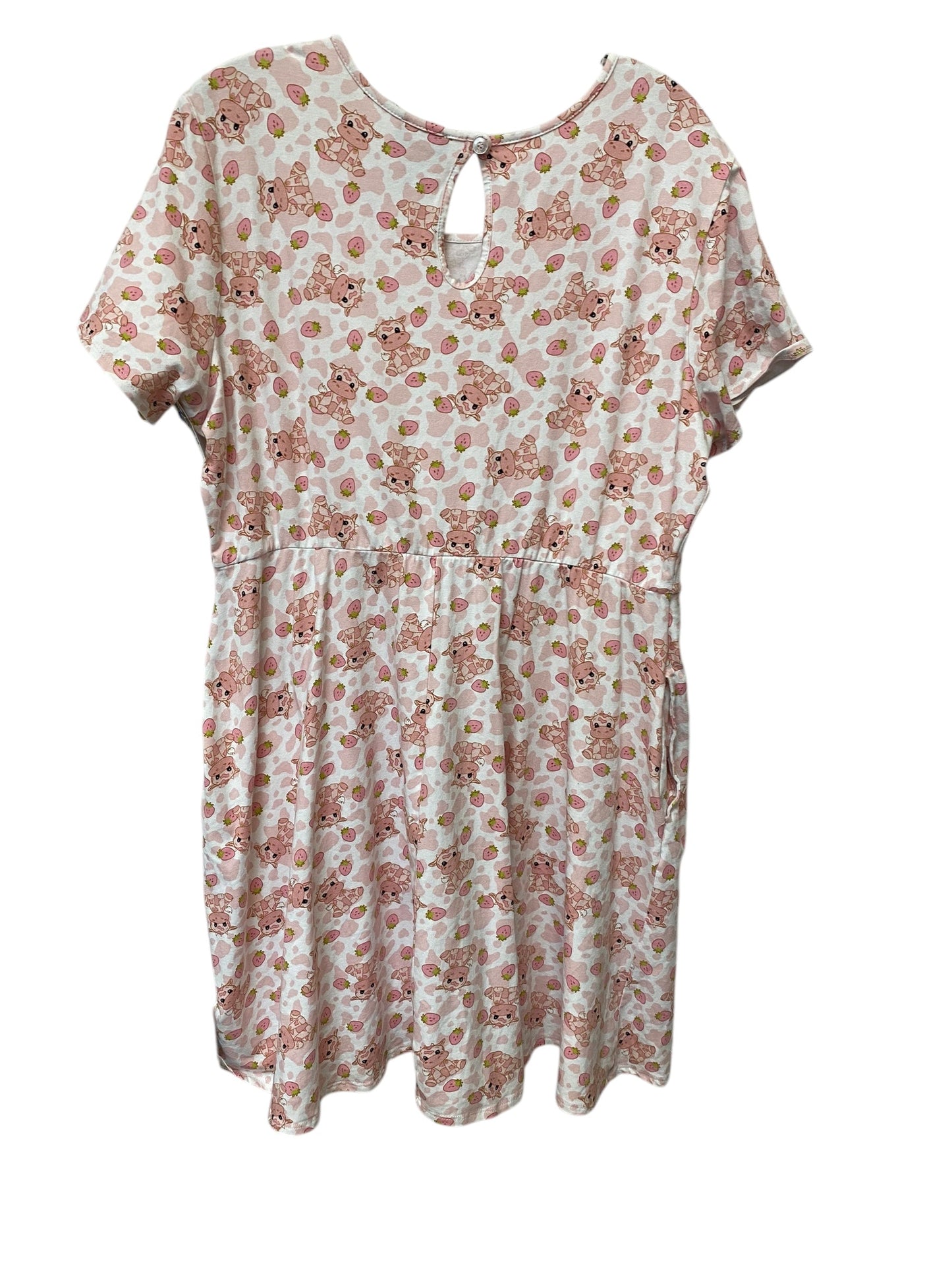 Dress Casual Midi By Clothes Mentor In Pink, Size: 1x