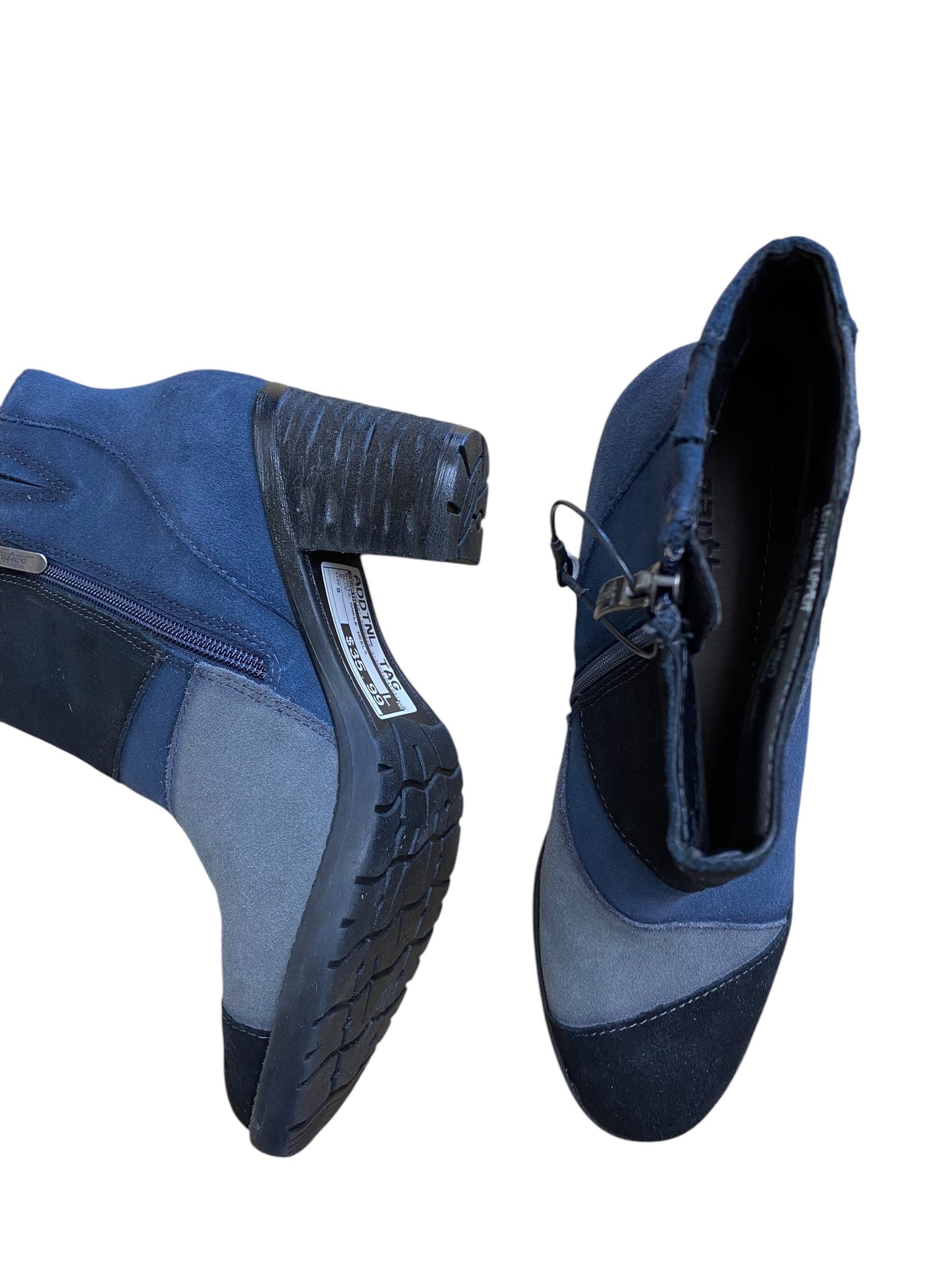 Boots Ankle Heels By Earth In Blue, Size: 8