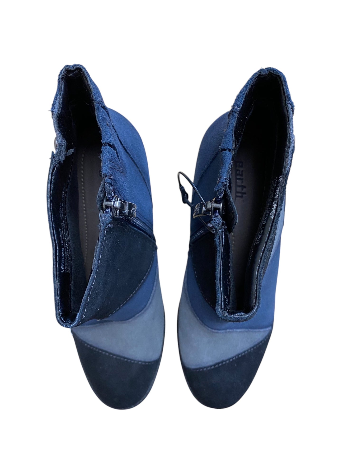 Boots Ankle Heels By Earth In Blue, Size: 8