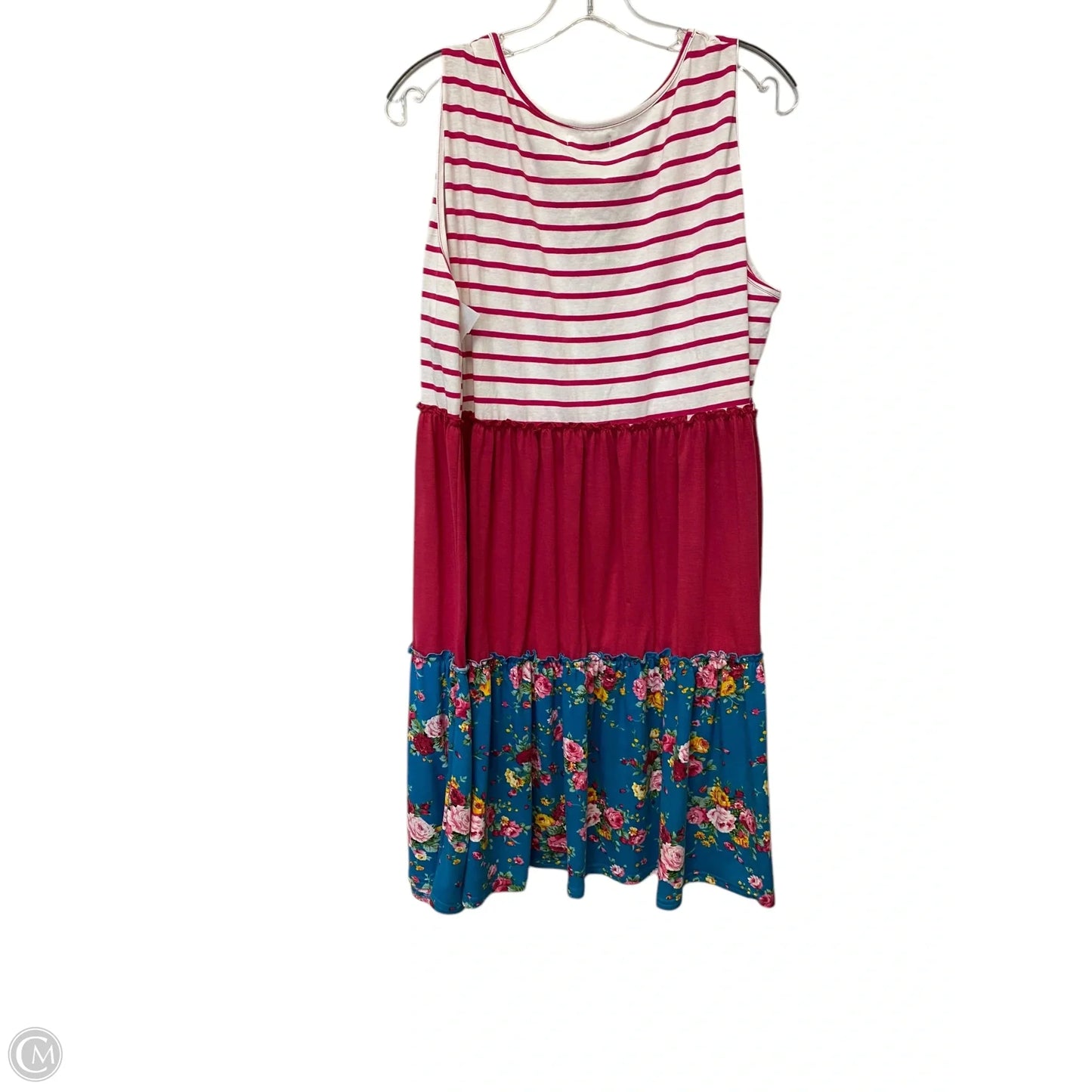 Dress Casual Midi By Clothes Mentor In Multi-colored, Size: 3x