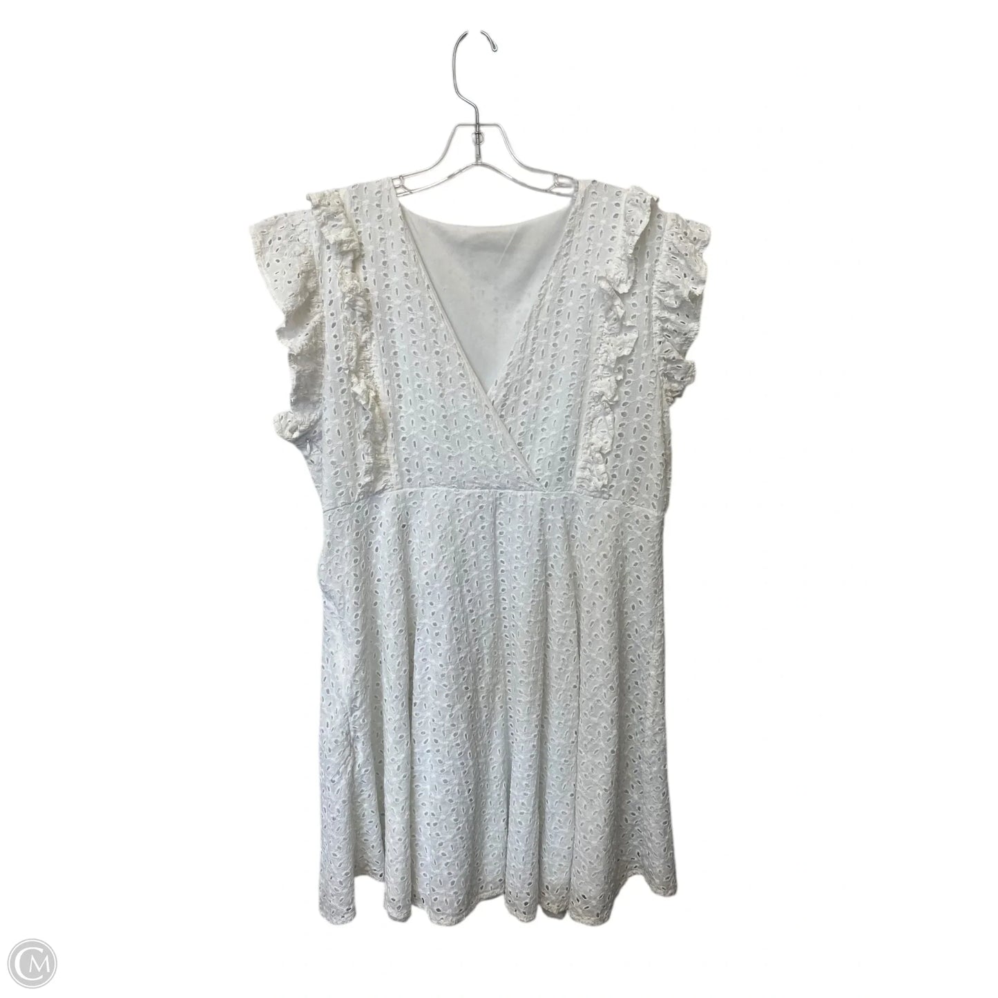 Dress Casual Midi By Clothes Mentor In White, Size: 2x