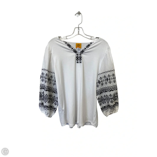 Top Long Sleeve By Ruby Rd In White, Size: M